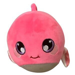 pink Squeezamals 3Deez Kristan the Orca slow-rise foam stuffed animal kid